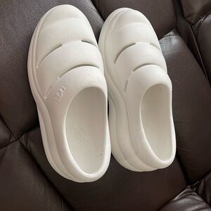 UGG Classic White Slip-On Mules